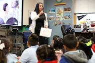 Maria Avila teaches a class at Jack Lowe Sr. Elementary School in Dallas, TX, on Sep 14,...