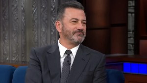 Jimmy Kimmel on the Jan. 12, 2026 edition of "The Late Show with Stephen Colbert" (CBS)