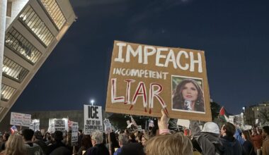 ICE protesters with signs