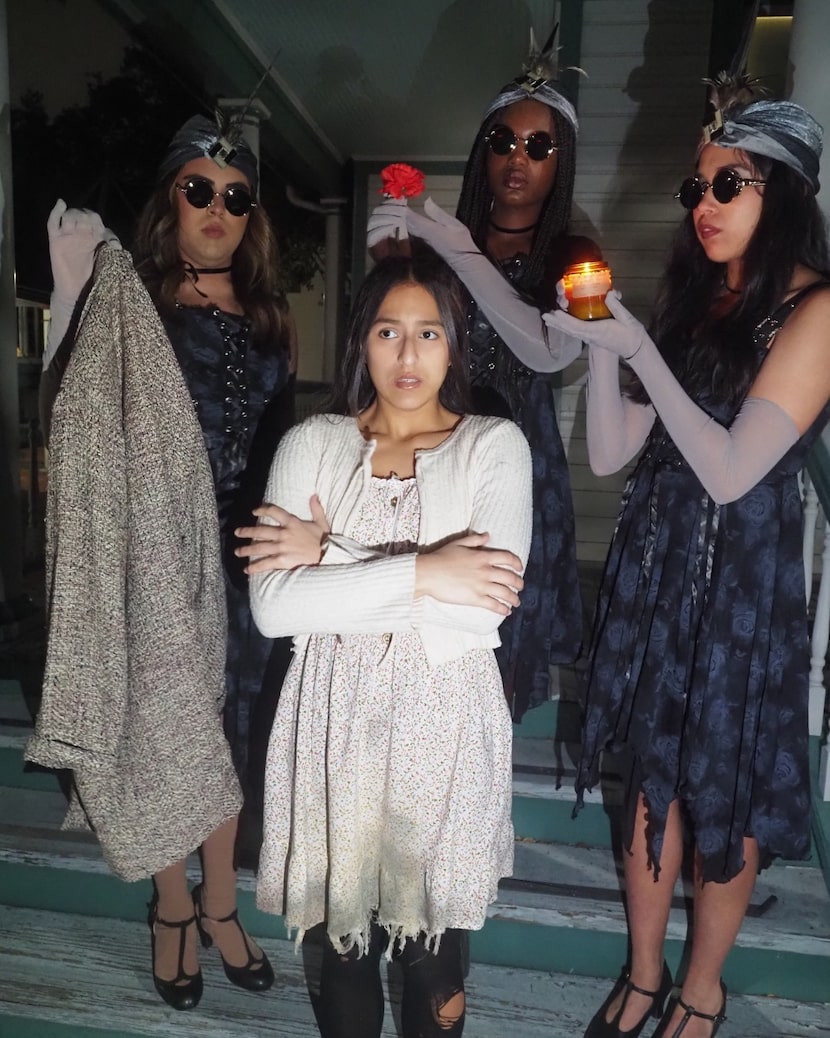 Anthony Bedolla, Kailyn White and Gabrielle Noris as the Fates and Itzel Ramirez as Eurydice...