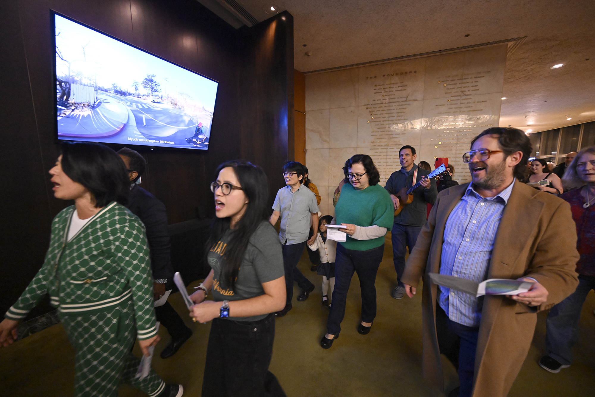 The musical group âEvolve Altadena,â performs original songs by survivors...