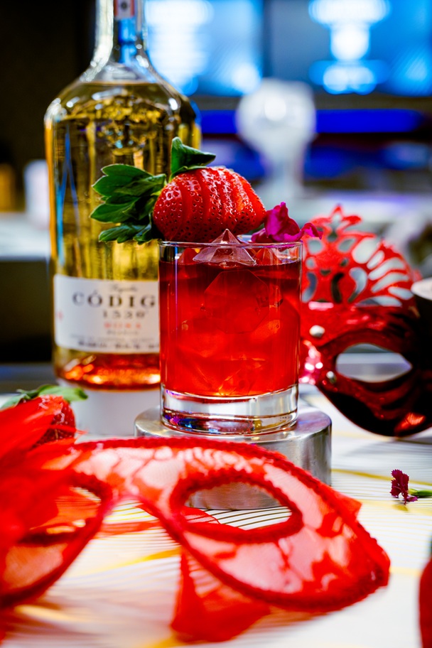 The Lady in Red cocktail will be served at Crypto.com...