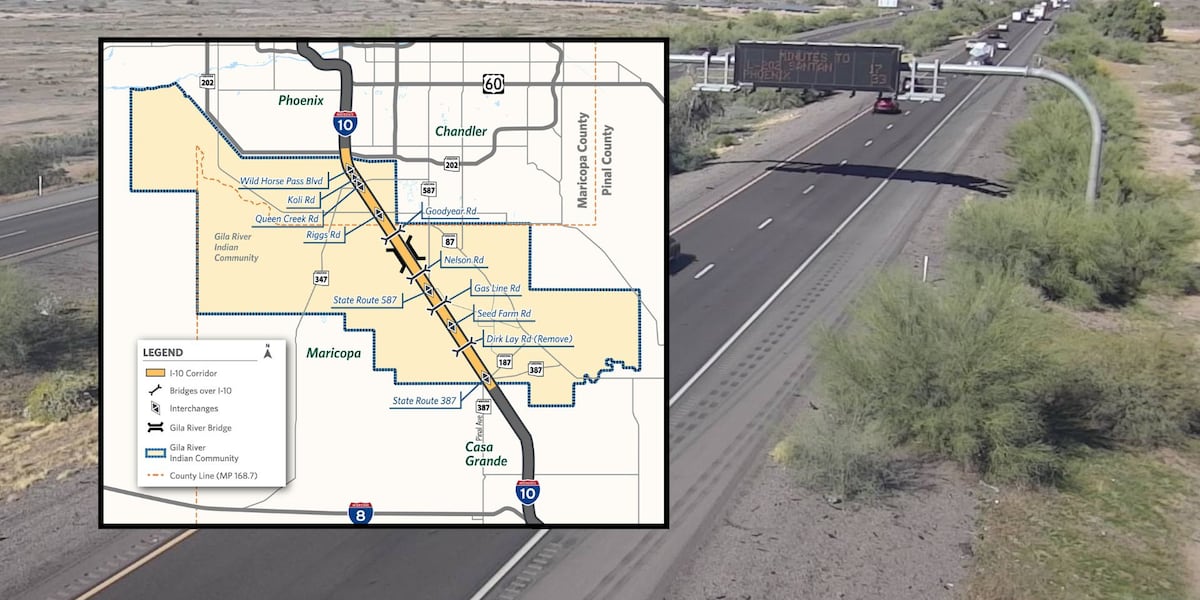 ADOT to start second phase of I-10 widening project south of Phoenix