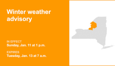 NY weather: Winter weather advisory in place for part of New York from Sunday to Tuesday – wind gusts up to 35 mph