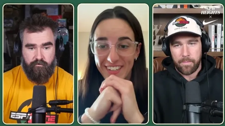 New Heights podcast: Travis and Jason Kelce with Caitlin Clark
