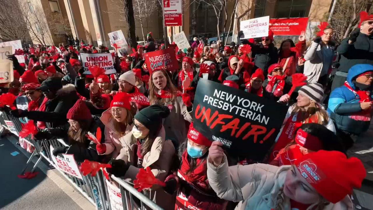 Nurses are calling for increased staffing, better wages and stronger workplace protections. (Spectrum News NY1)