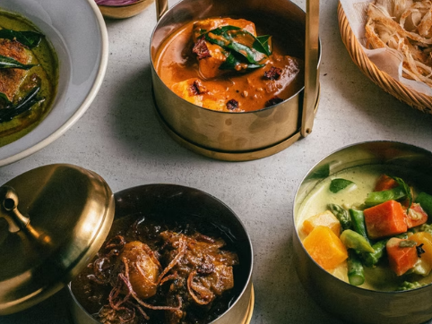 Dishes of Indian food