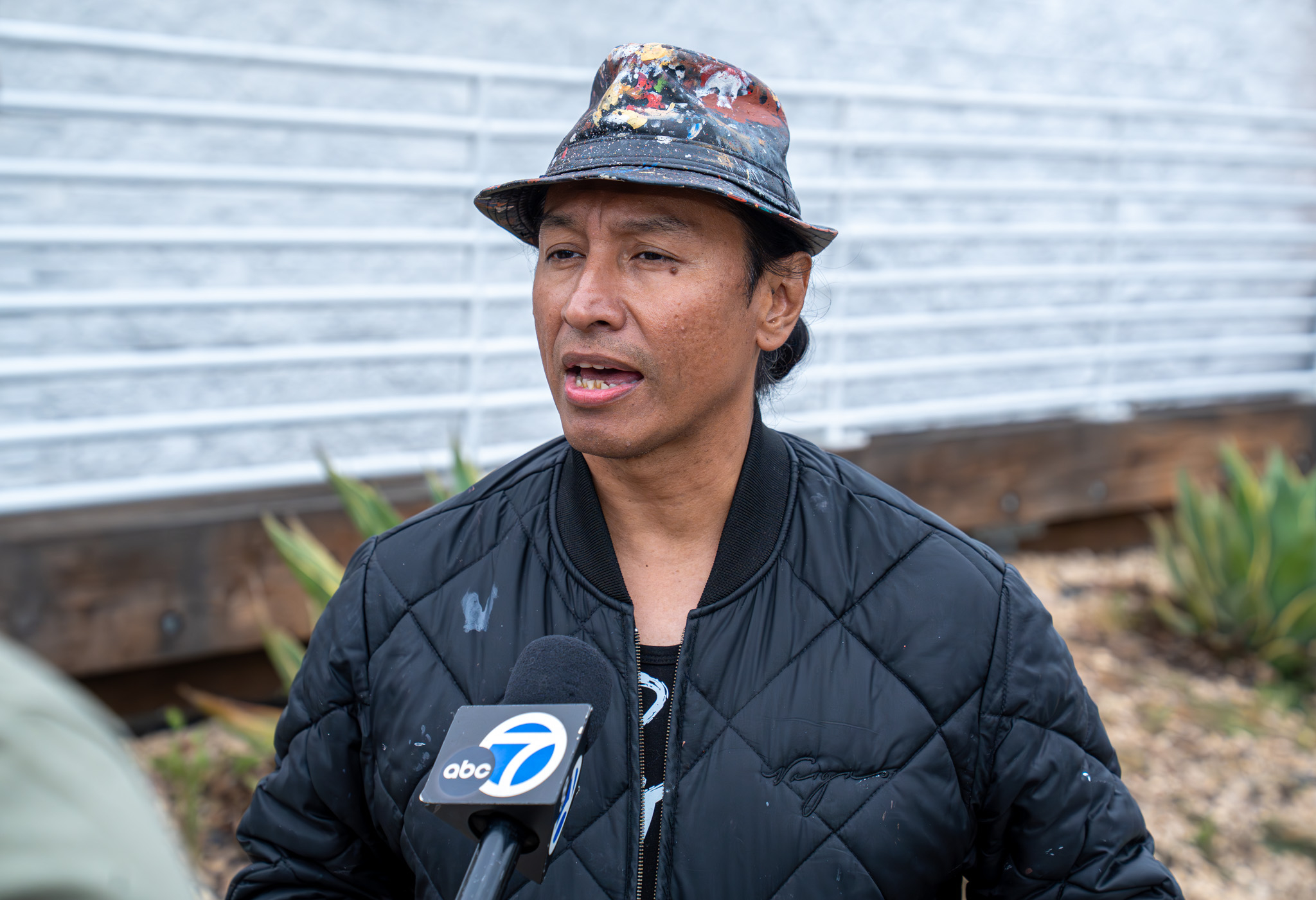 Robert Vargas doing an interview for ABC7 on Wednesday, June...
