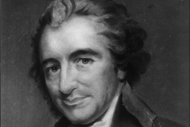 Thomas Paine in a 1876 painting by Auguste Milliere.