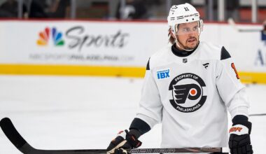 Flyers’ Travis Konecny exits practice after taking puck to his knee – NBC Sports Philadelphia