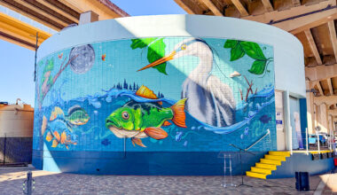 “Abundant Waters” has beautified the JEA pump station beneath the Fuller Warren Bridge.