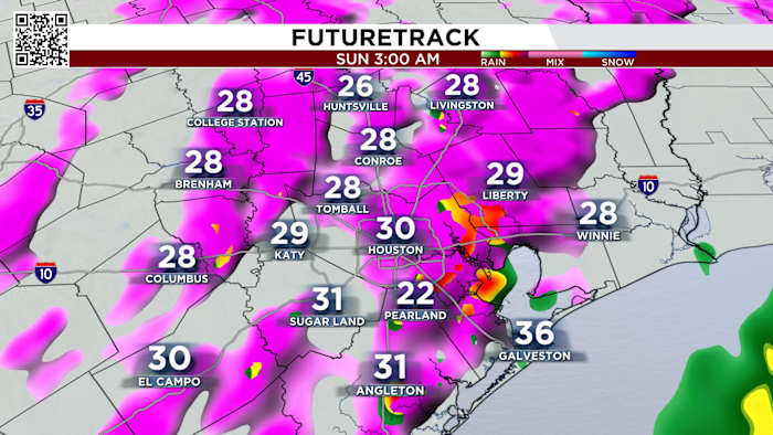 Snow and sleet reports confirmed Sunday, extreme cold to follow
