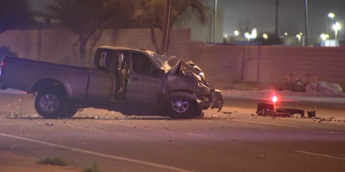 Road closed in west Phoenix after crash involving Valley Metro bus
