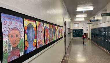 River Oaks Elementary School hallway.
