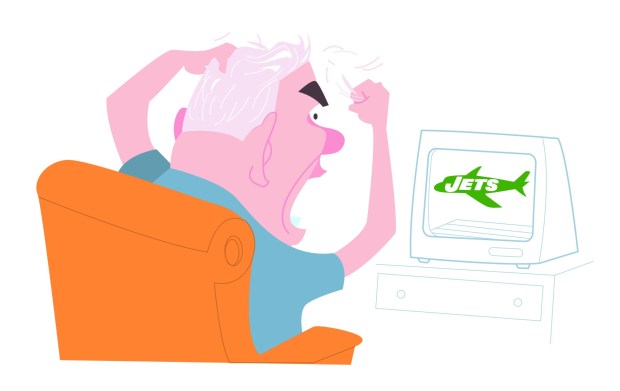 "I think of all the things I've done in over 50 years in this business, fantasy football is absolutely the most frustrating thing of all. Watching the Jets, they get down to the 2-yard line, and bring in somebody else. I mean, you just sit there pulling your hair out." -- Nick Canepa (Chris Morris, For The San Diego Union-Tribune)