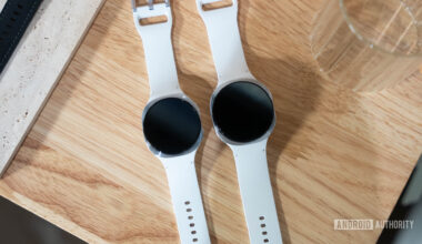 Samsung Galaxy Watch 8 in 40mm next to 44mm model