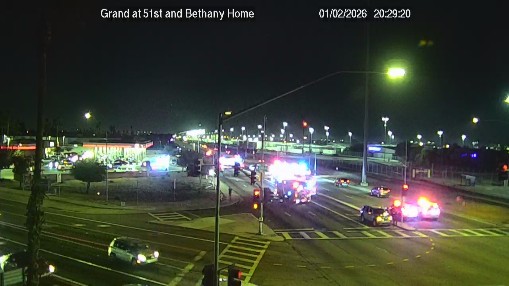 US 60/Grand Avenue was closed in both directions in Glendale on Friday night after a crash, authori...