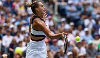 Aryna Sabalenka in action at the US Open.