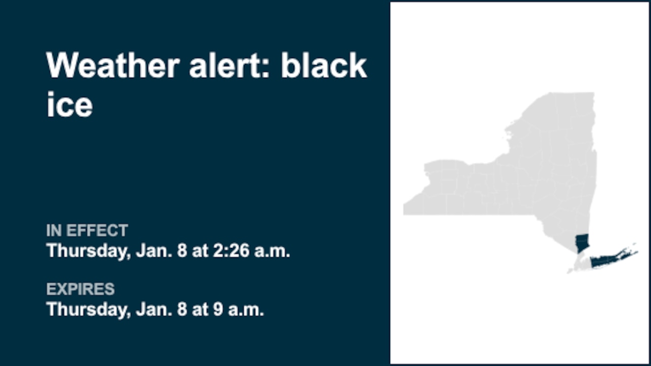 NY weather: Be prepared for black ice in part of New York until Thursday morning