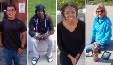 City College students, from left, Uriel Lopez, Ahmed Ahmed, Jasmin Floumuy and Bretta Lutze share what they'd stream in their free time. Photos by Sajda Sims/City Times Media