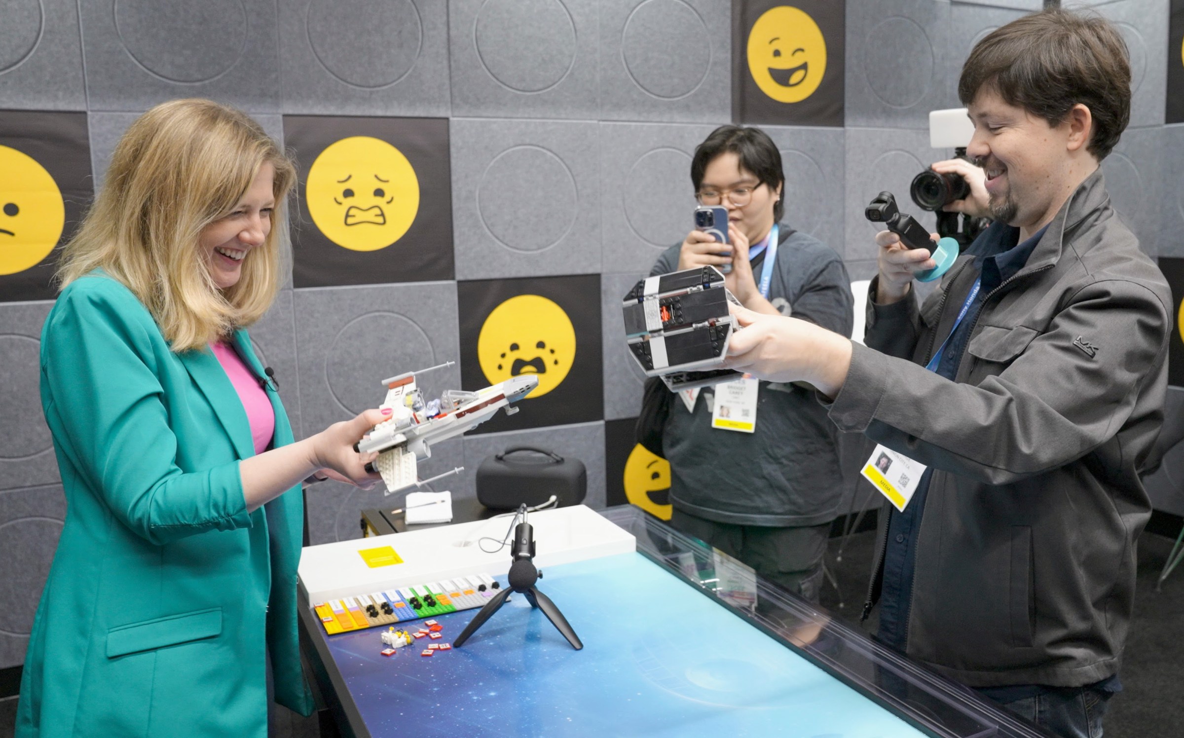 That’s me, Darth Vader, battling CNET’s Bridget Carey.