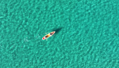 Boaters in a kayak off the coast of La Jolla Shores, California, in December 2025. Credit: Kevin Carter/Getty Images