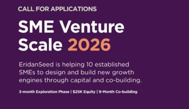 Call For Applications: Eridanseed SME Scale  Program 2026( Up to $25,000