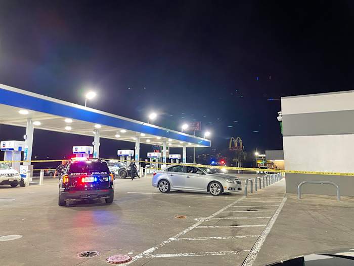 Argument over stolen property leads to shooting outside Fifth Ward gas station; shooter claims self-defense