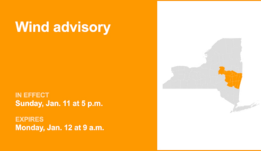 NY weather: Wind advisory in place for part of New York until Monday morning – wind gusts up to 50 mph