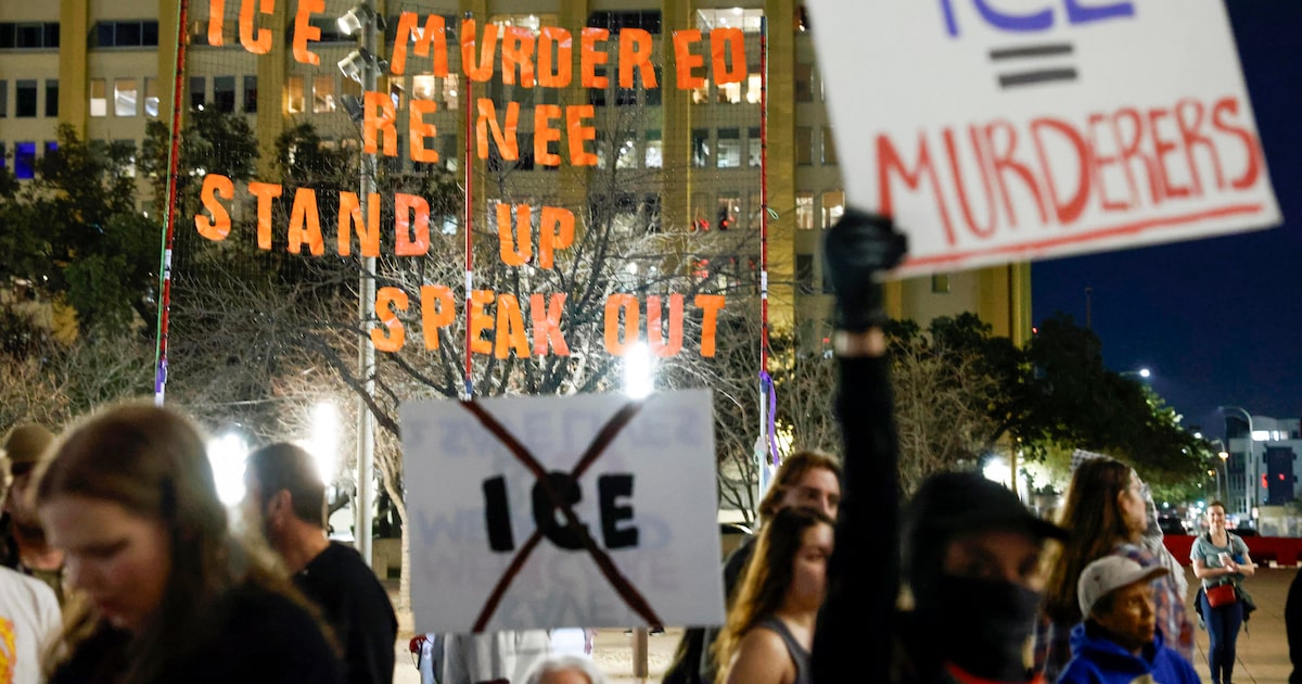 ‘Emergency protest’ begins at Dallas City Hall after fatal Minnesota ICE shooting