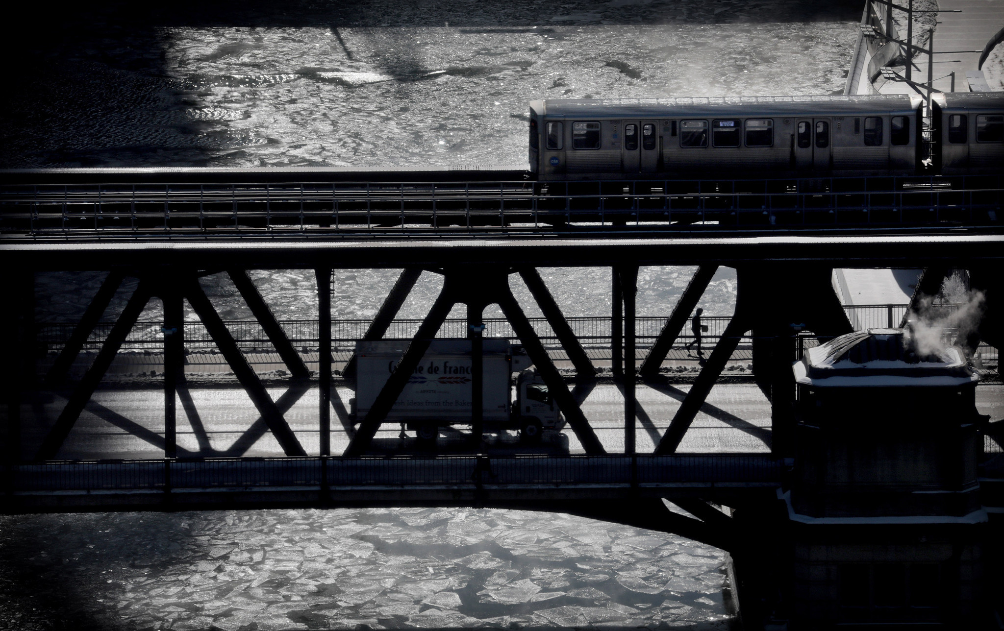 A pedestrian and a CTA 