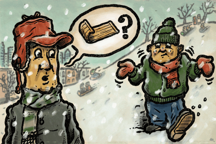 Philadelphia journalists decide if a sled left unattended is fair game