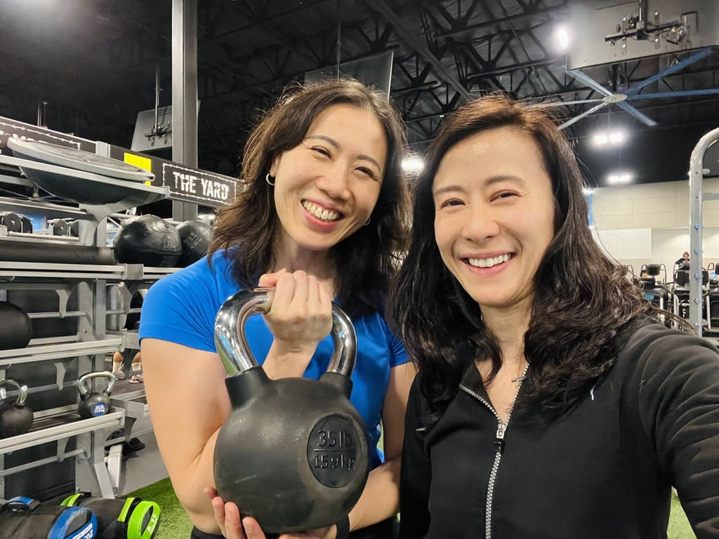 Chau (left) and Fung train together in 2023. Photo: Karen Chau