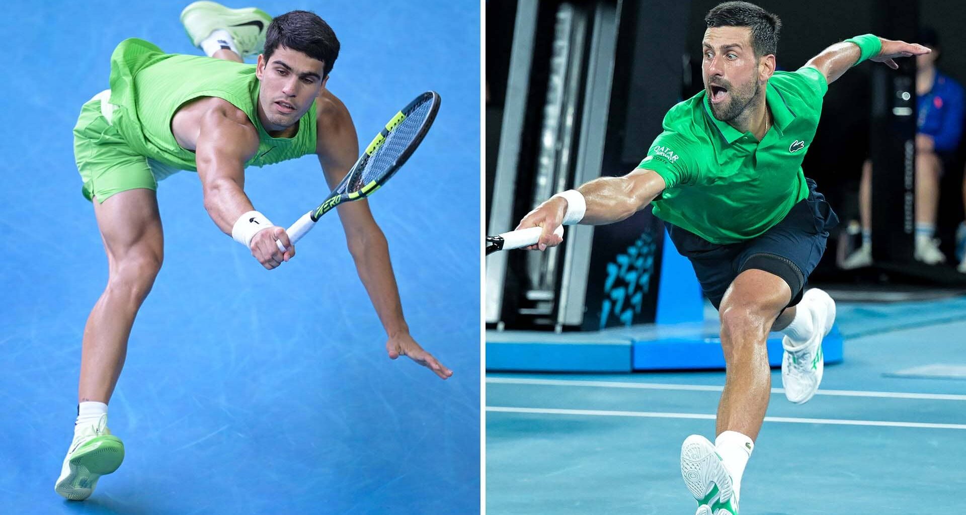 Carlos Alcaraz and Novak Djokovic will compete for the Australian Open title on Sunday in Melbourne.