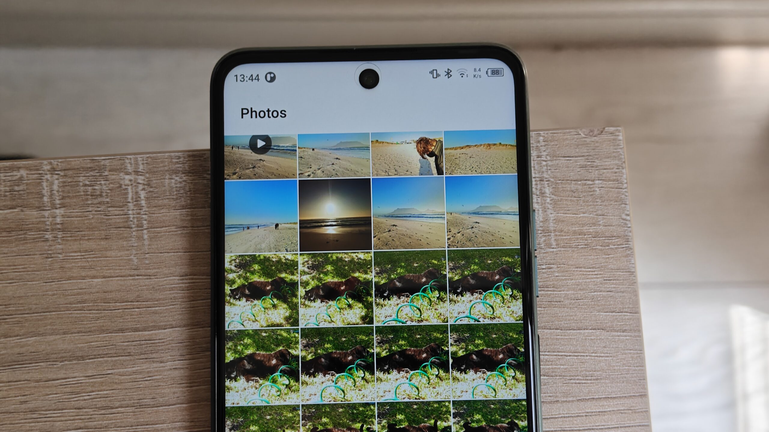 an image gallery on an android smartphone