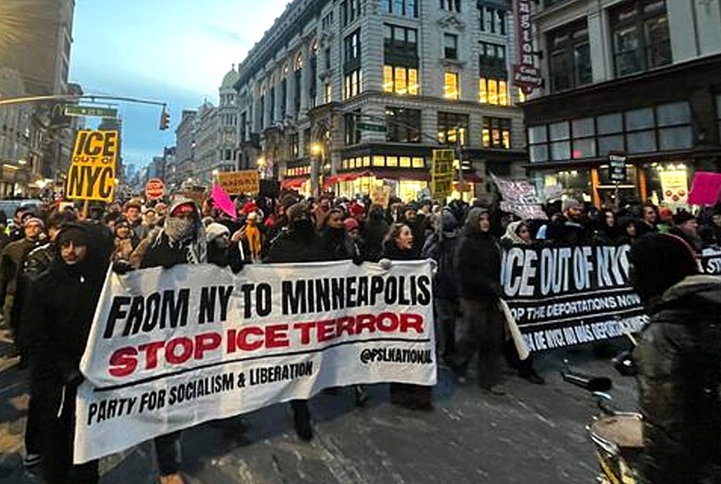 Anti-ICE protesters march again in NYC after fed agents fatally shoot man in Minneapolis