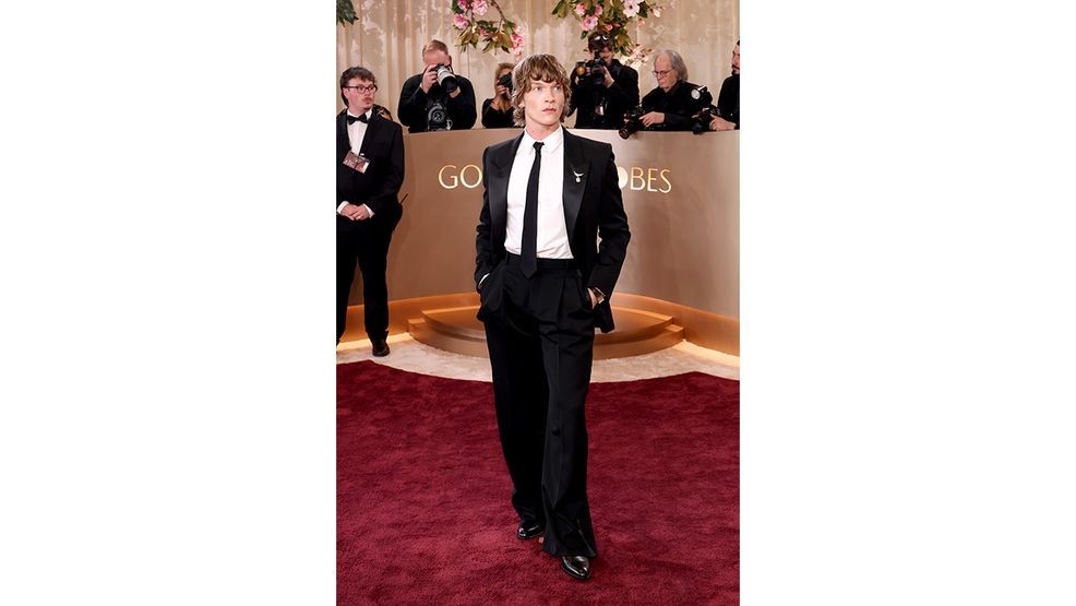 BEVERLY HILLS, CALIFORNIA - JANUARY 11: (FOR EDITORIAL USE ONLY) Connor Storrie attends the 83rd Annual Golden Globe Awards at The Beverly Hilton on January 11, 2026 in Beverly Hills, California. (Photo by Monica Schipper/Getty Images)