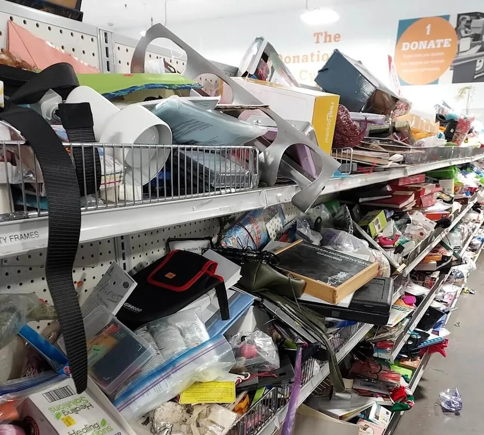 One Redditor shared a collection of pictures from a Goodwill store that appeared to have seen much better days.
