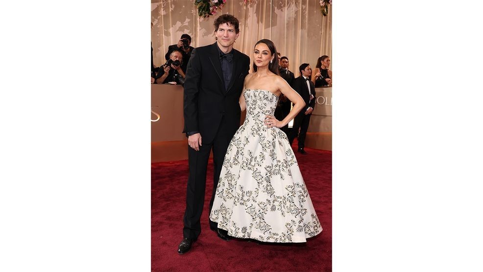 BEVERLY HILLS, CALIFORNIA - JANUARY 11: (FOR EDITORIAL USE ONLY) (L-R) Ashton Kutcher and Mila Kunis attend the 83rd Annual Golden Globe Awards at The Beverly Hilton on January 11, 2026 in Beverly Hills, California. (Photo by Amy Sussman/Getty Images)