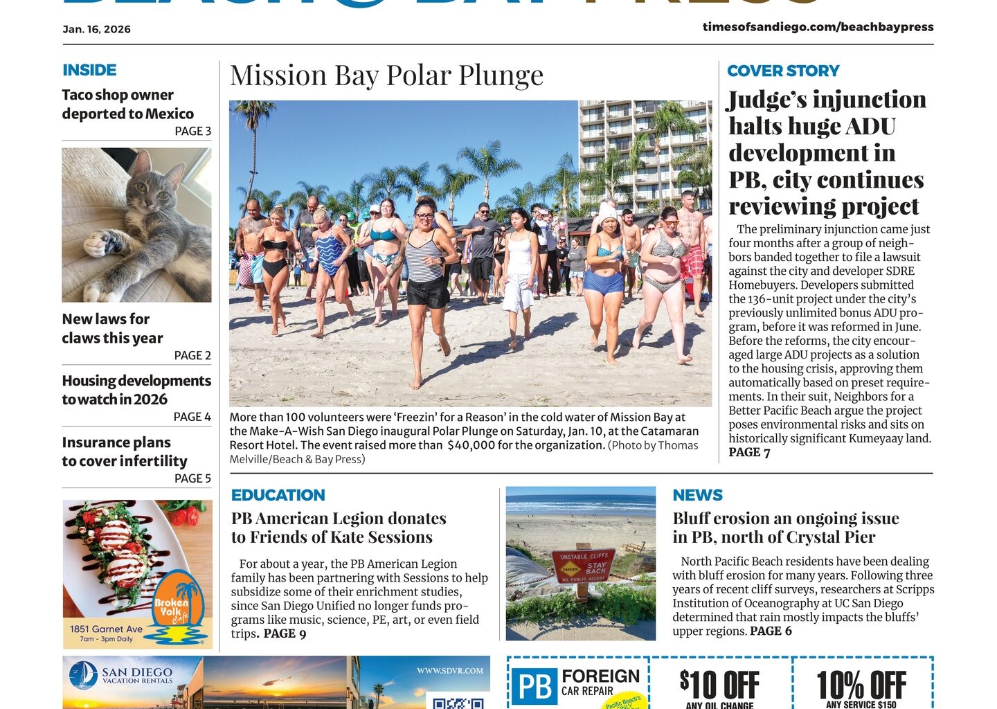 Beach and Bay Press: Jan. 16, 2026