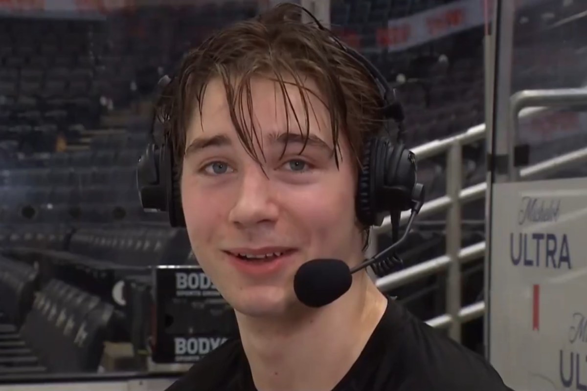 Beckett Sennecke lists getting hit by Tom Wilson as his ‘Welcome to the NHL’ moment: ‘He’s a scary guy out there’