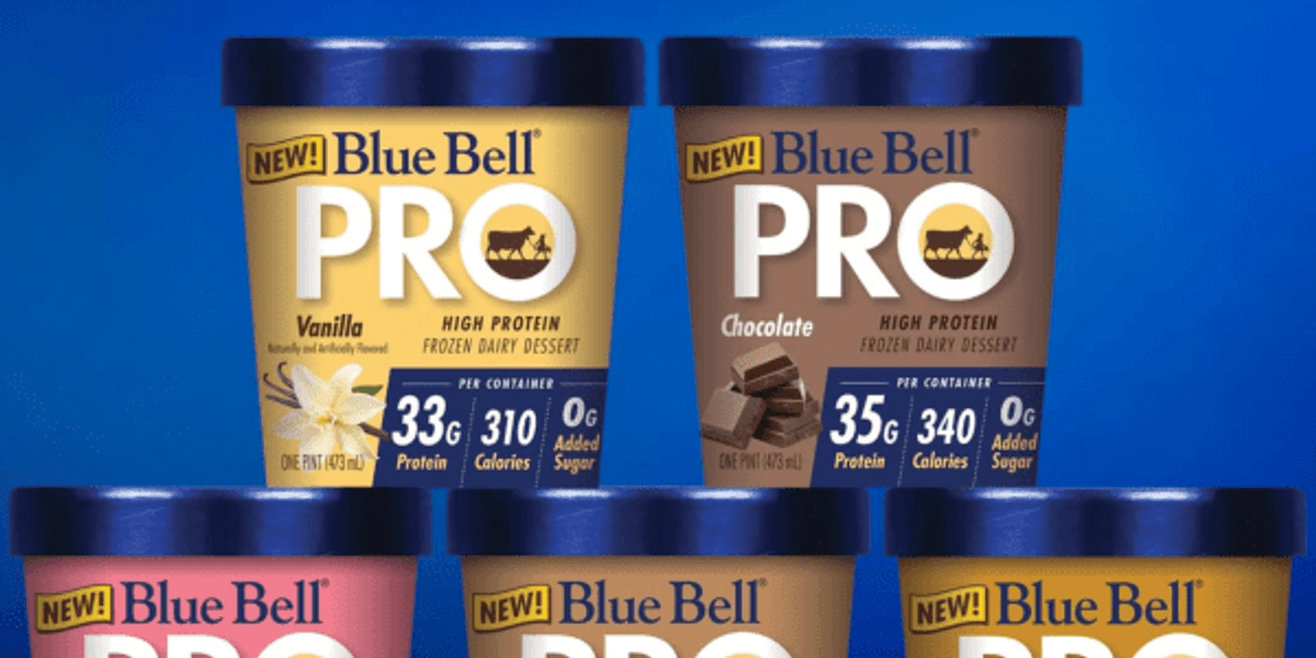 Texas fave Blue Bell teases new high-protein frozen dessert