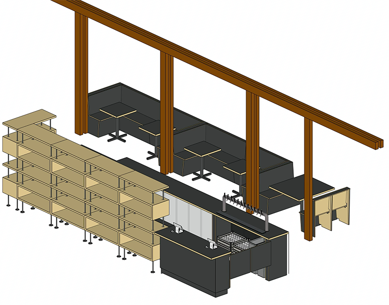 Bottlecraft North Park renovation rendering
