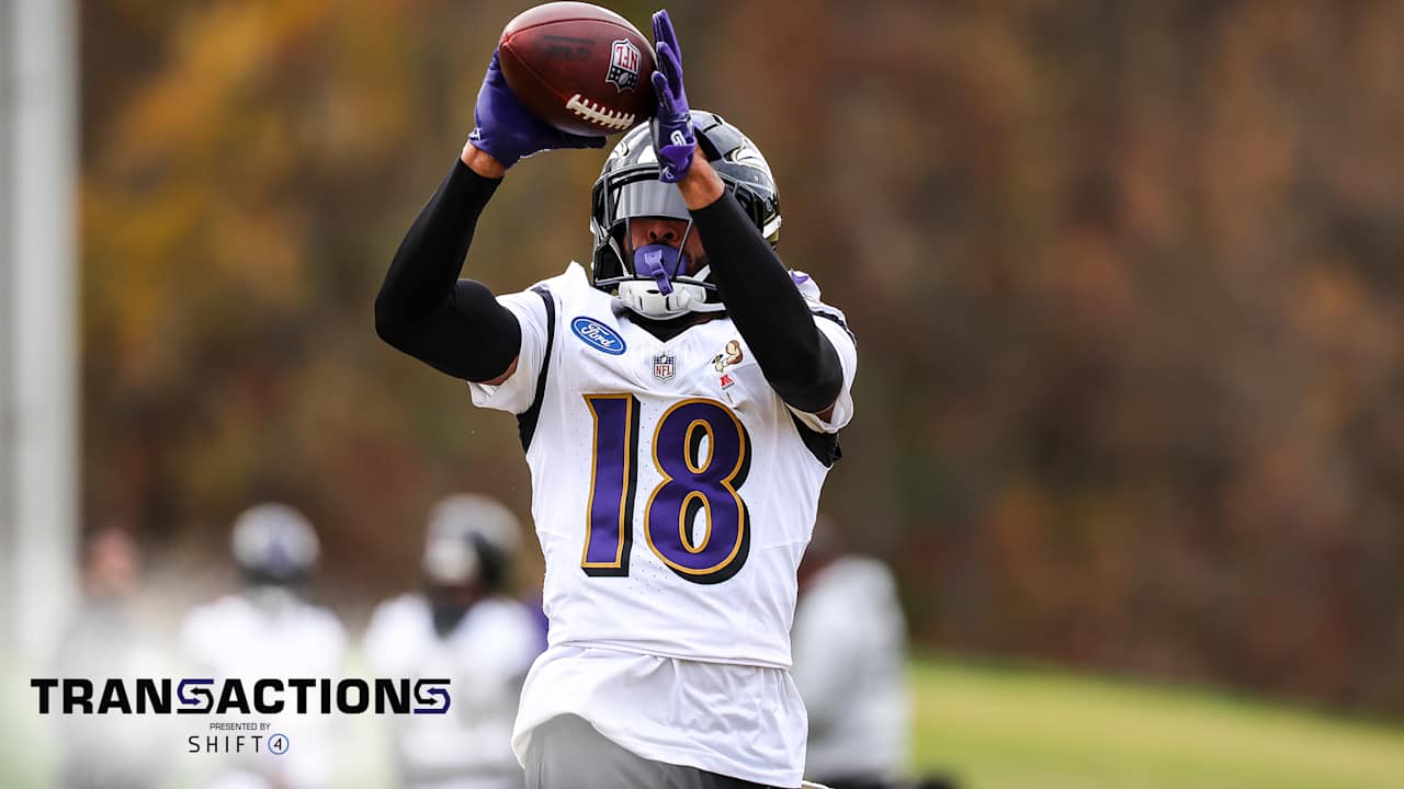 Ravens Elevate Wide Receiver for the First Time This Season