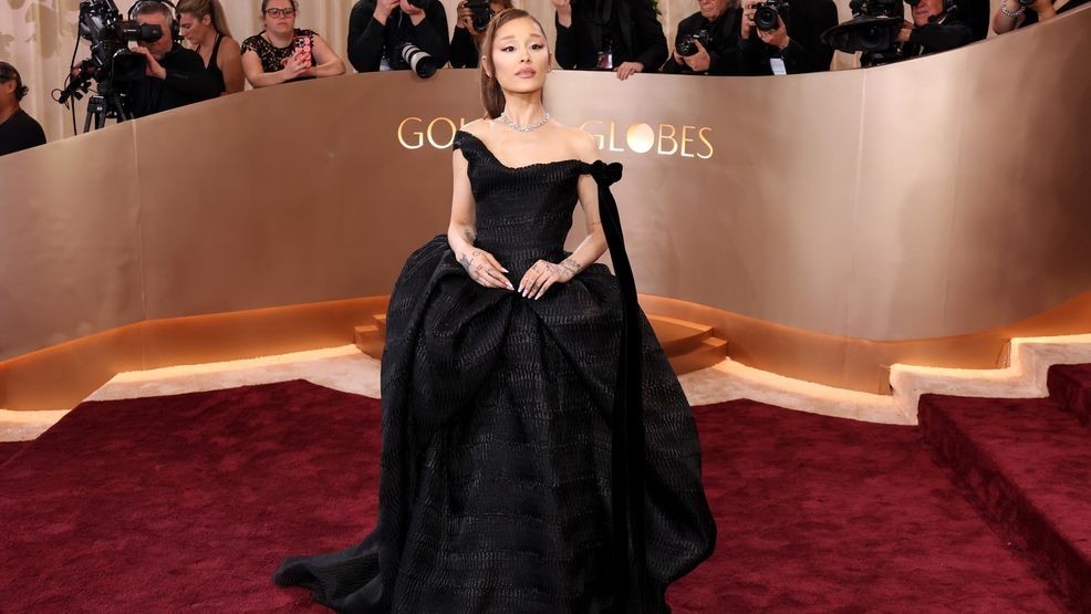 BEVERLY HILLS, CALIFORNIA - JANUARY 11: (FOR EDITORIAL USE ONLY) Ariana Grande attends the 83rd Annual Golden Globe Awards at The Beverly Hilton on January 11, 2026 in Beverly Hills, California. (Photo by Monica Schipper/Getty Images)