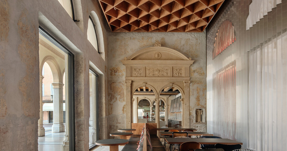 step inside caffè nazionale, AMAA's renovation of an italian palazzo