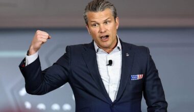 Defense Secretary Pete Hegseth praises F-35 workers during visit to Lockheed Martin plant in Fort Worth