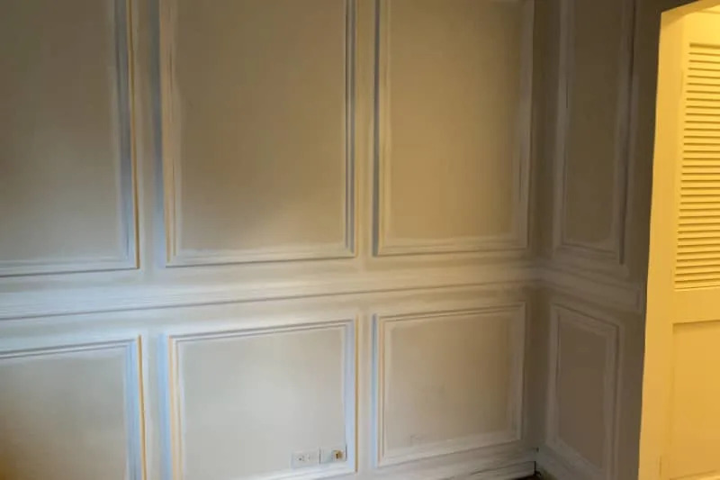 Architectural molding added to walls