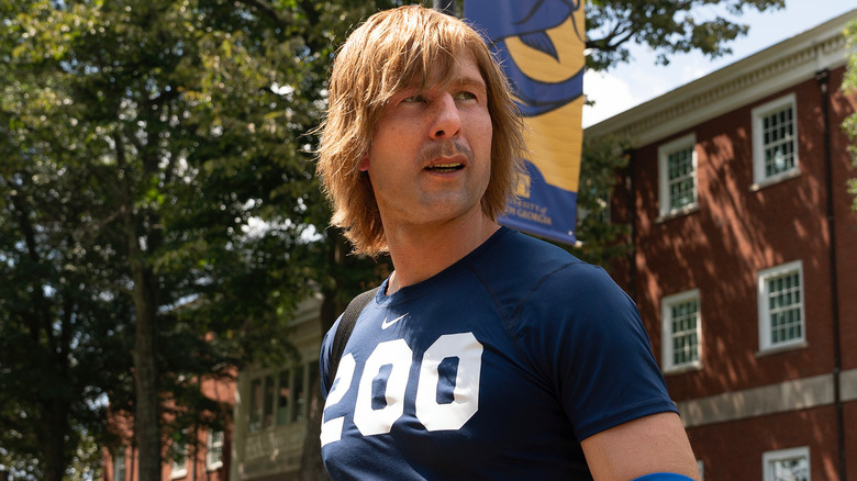 Glen Powell as Russ Holliday disguised as Chad Powers in Chad Powers