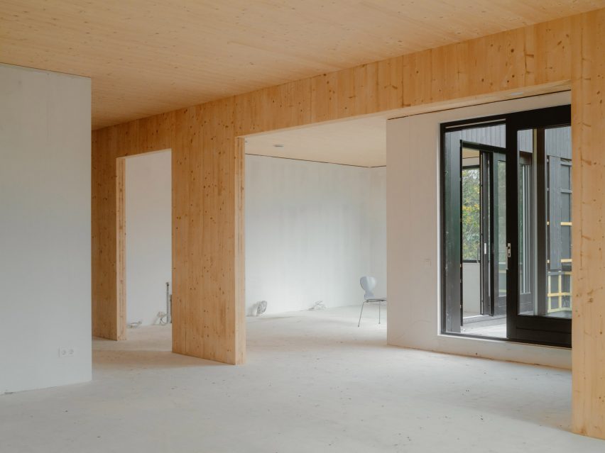 Home with timber partitions